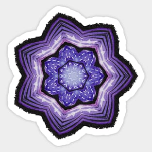 Abstract Flower Resembling Geode Sticker